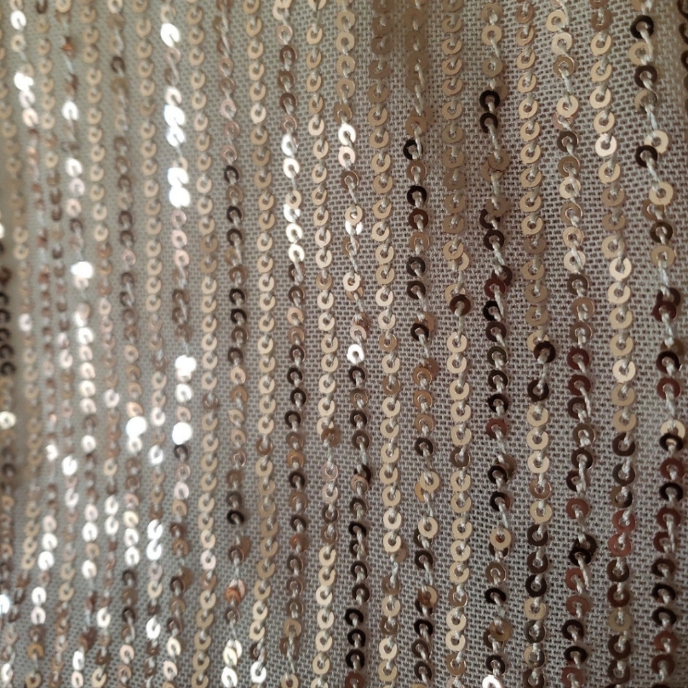 Sequin Sparkle Special Event Crop Top Large - image 3